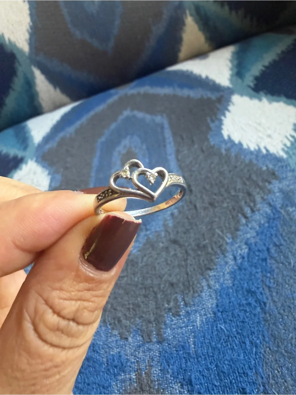 Delicate Heart Silver Ring — Unbranded